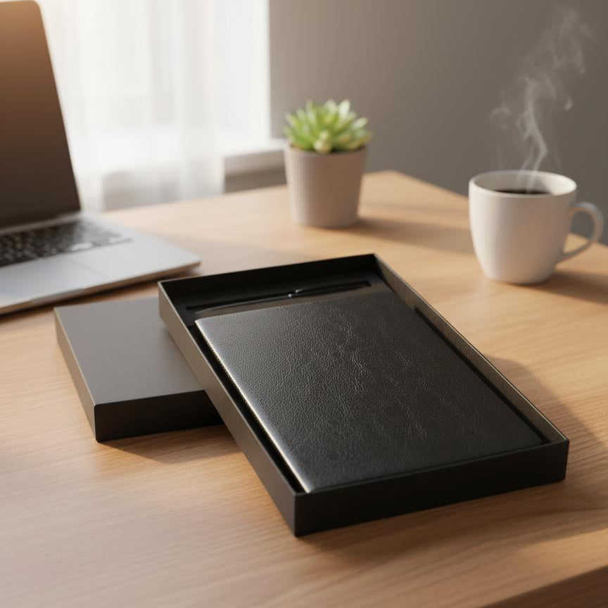 Book & Pen Box - Black Color