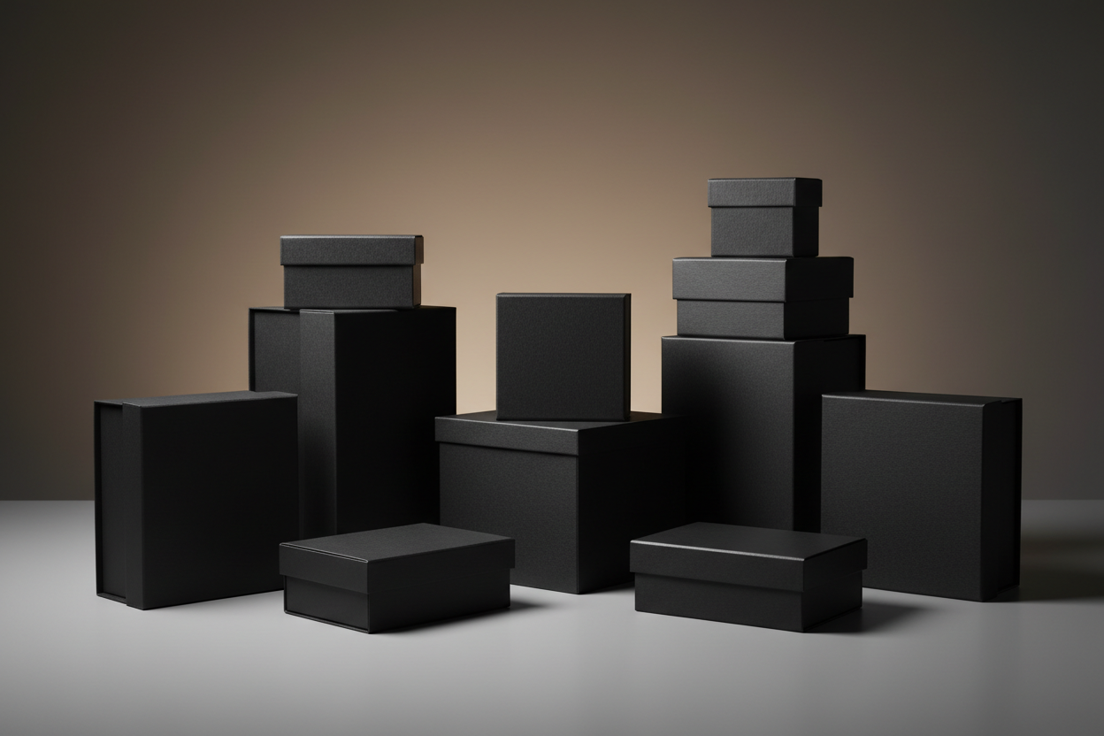 i need rigid black boxes 